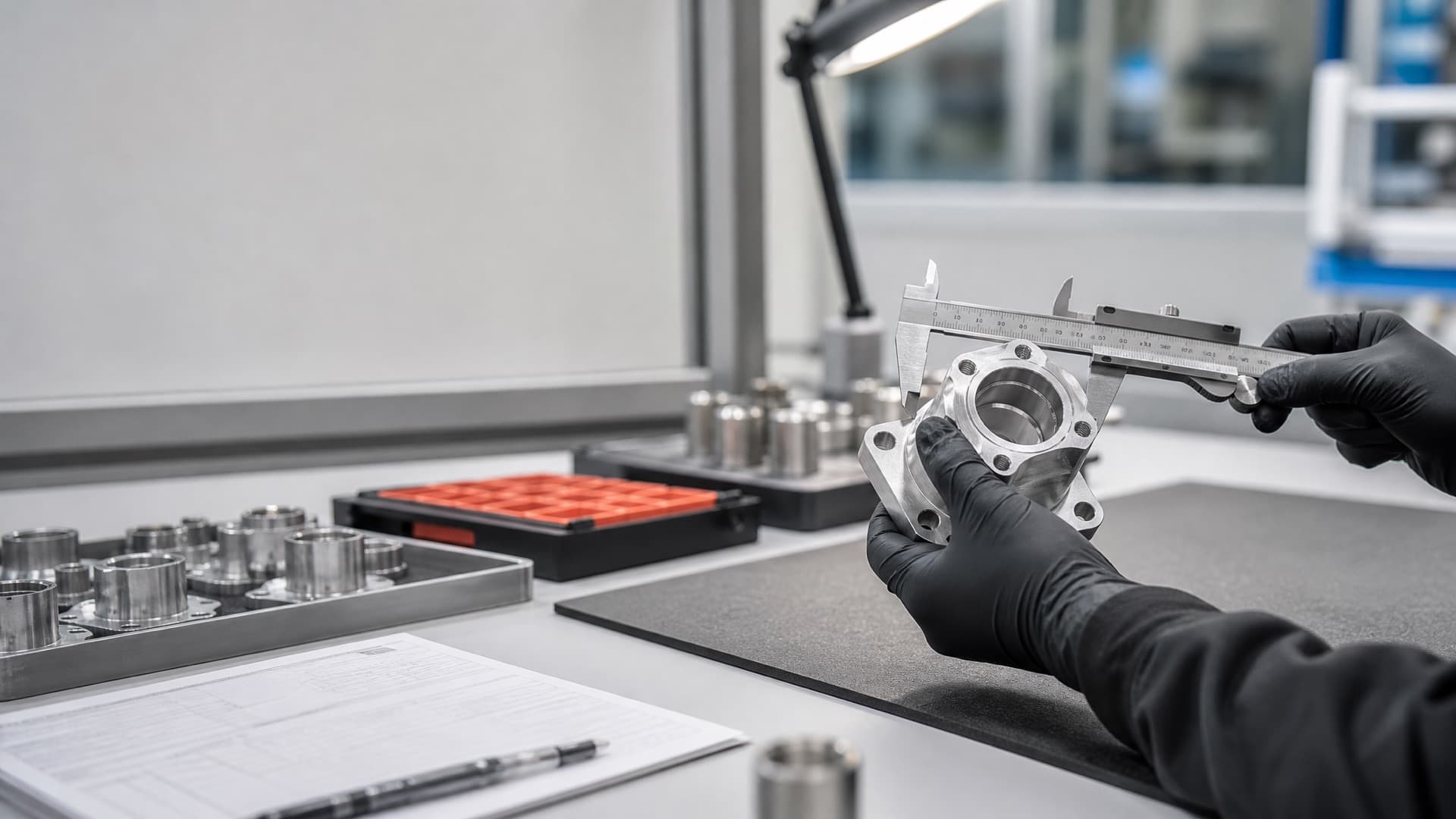 Precision component inspection at an aerospace quality station